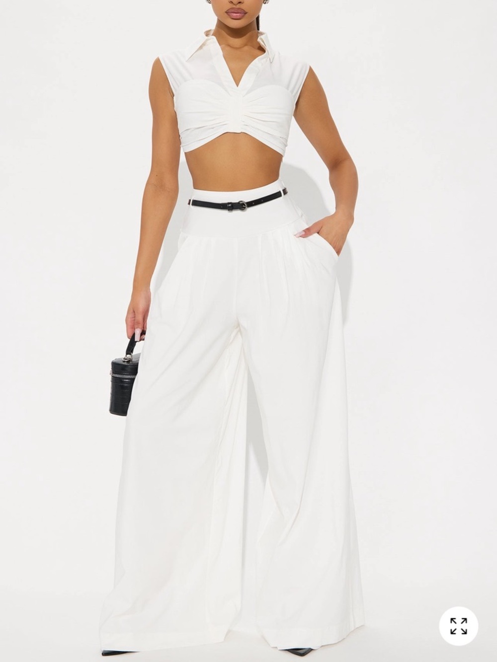 Fashion Nova White Set Pant